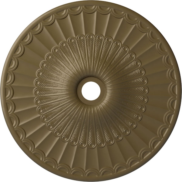 Ekena Millwork Galveston Ceiling Medallion (Canopies up to 4 3/4"), 36 5/8"OD x 3 5/8"ID x 2 3/8"P, Mississippi Mud CM36GLMMF - main